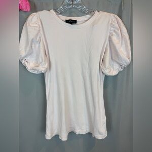 1.State Puff Sleeve Ribbed Top- Size Small